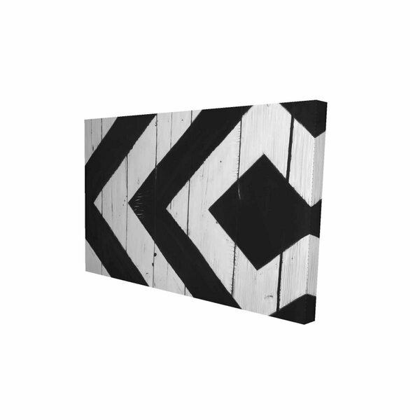 Fondo 12 x 18 in. Rhombus on Wood-Print on Canvas FO2772804